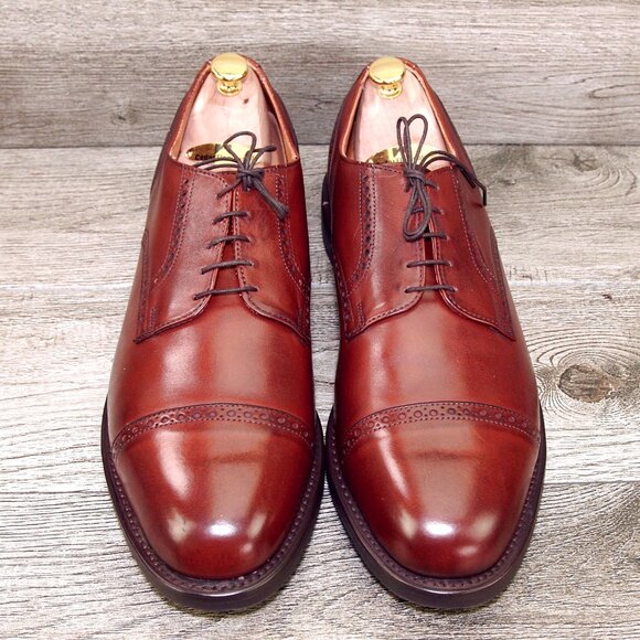 *NIB* $395 Allen Edmonds BENTON Derby 14 B Narrow Dark Chili * add $15 new Trees main image 10